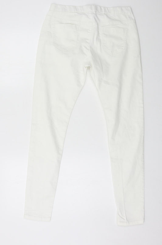 Denim & Co. Womens White Denim Skinny Jeans Size 10 L28 in