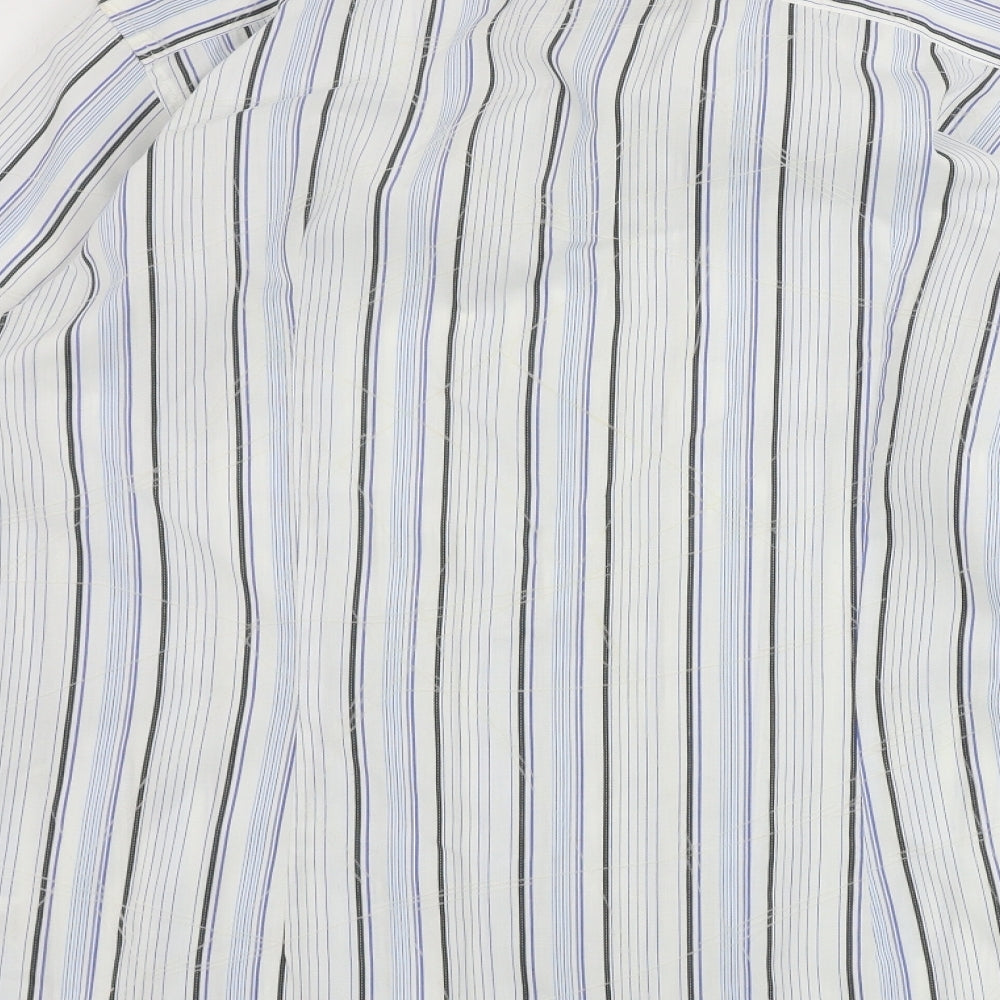 Mens UK Size L Burton White Button-Up Long Sleeve Casual Shirt