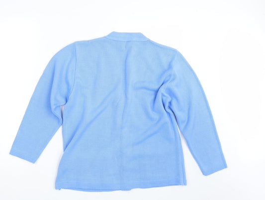 Florida Womens Blue Knit Cardigan Jumper Size M