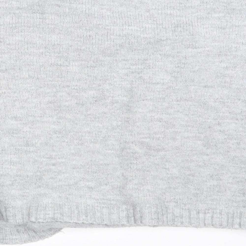 Candy Girls Grey Knit Pullover Jumper Size 13 Years - Cropped