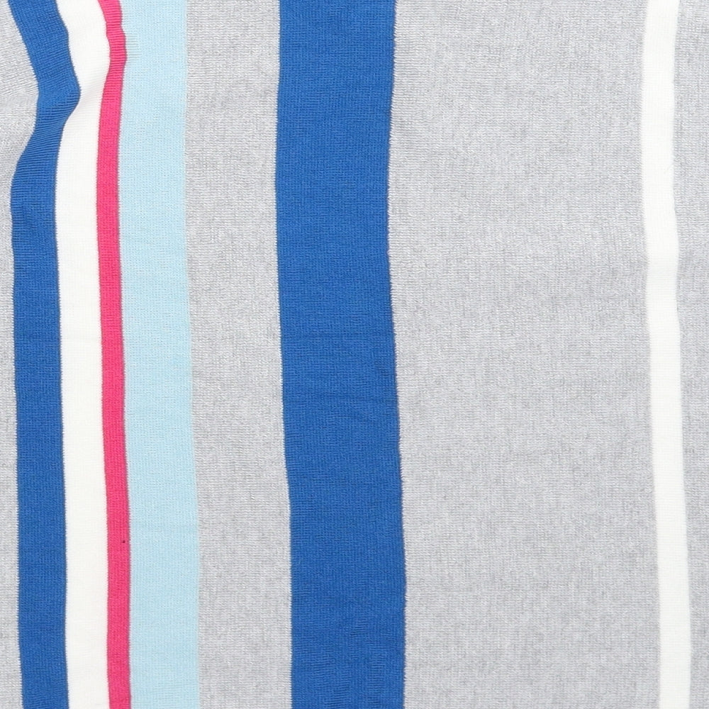 TU Womens Grey Striped Knit Pullover Jumper Size 16