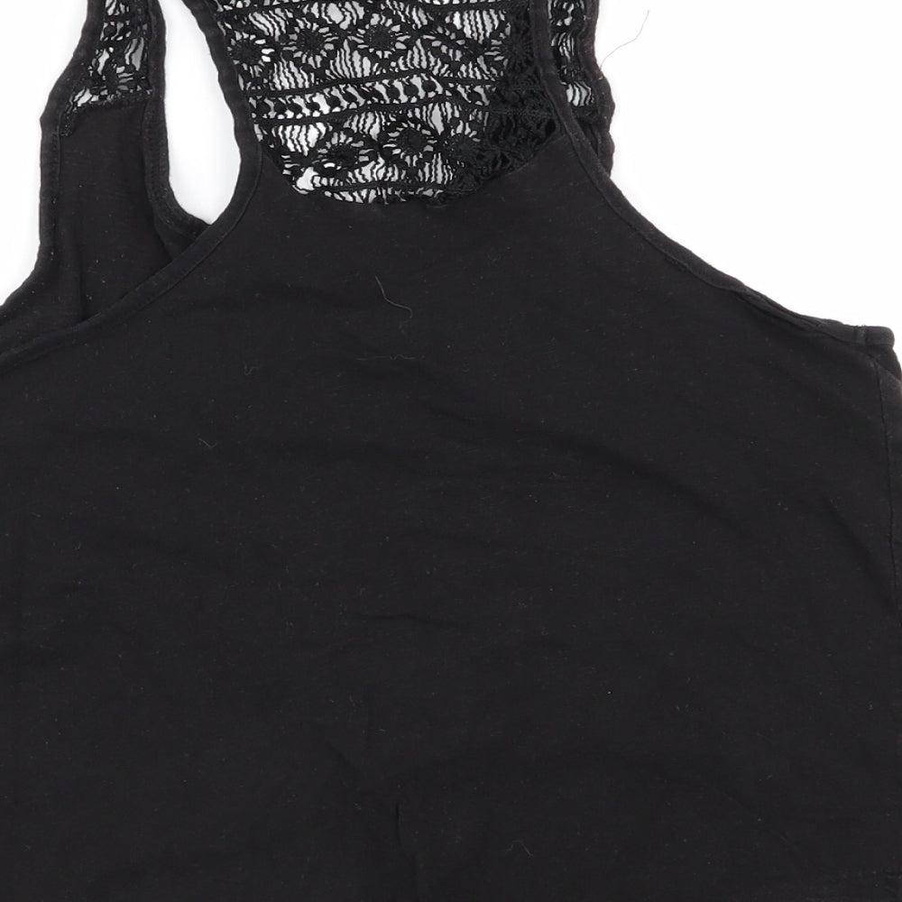 Primark Womens Black Geometric Basic Tank Size 10