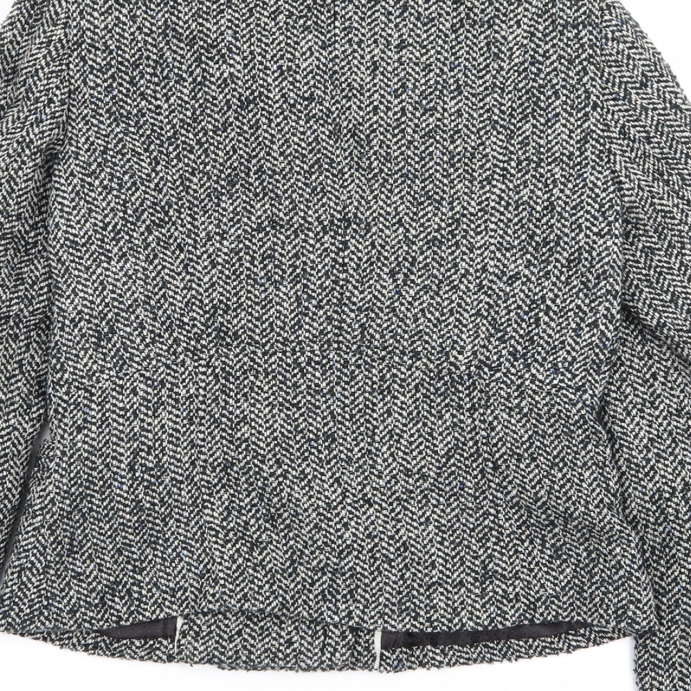 RJR.John Rocha Womens Multicoloured Geometric Overcoat Coat Size 8