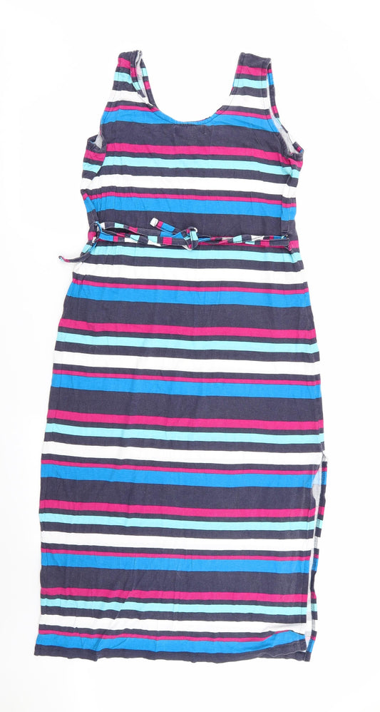 Studio Womens Multicoloured Striped Fit & Flare Size 12