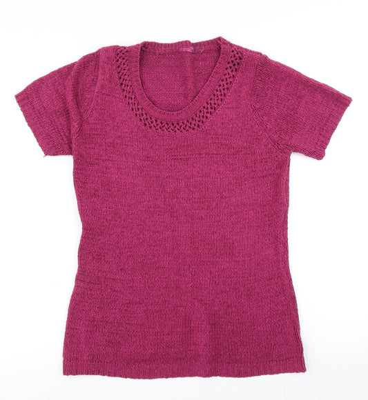 Womens UK Size 14 E-vie Pink Pullover Jumper