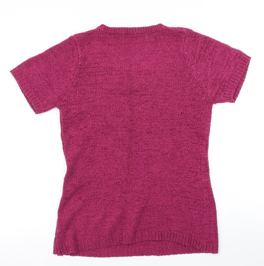 Womens UK Size 14 E-vie Pink Pullover Jumper