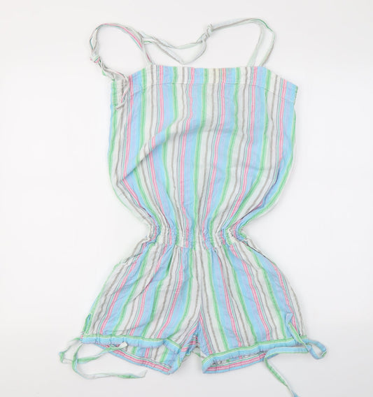 Additional front view of Papaya women’s multicoloured striped jumpsuit one-piece, size UK 12