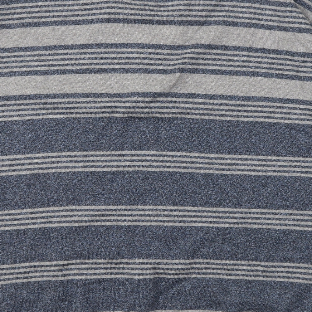NEXT Mens Blue Striped Pullover Jumper Size XL