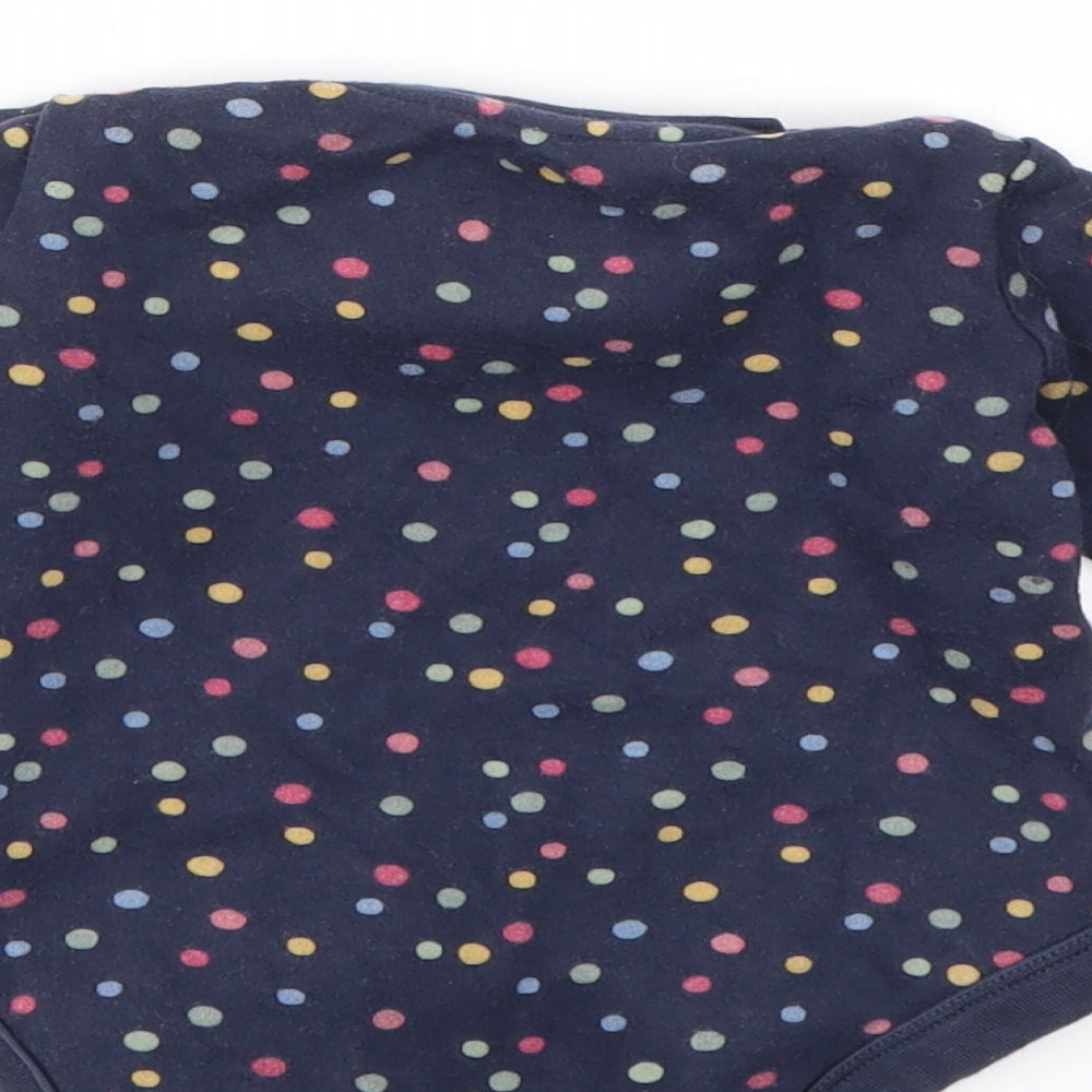 F&F Girls Blue Geometric Babygrow One-Piece Size 6-9 Months