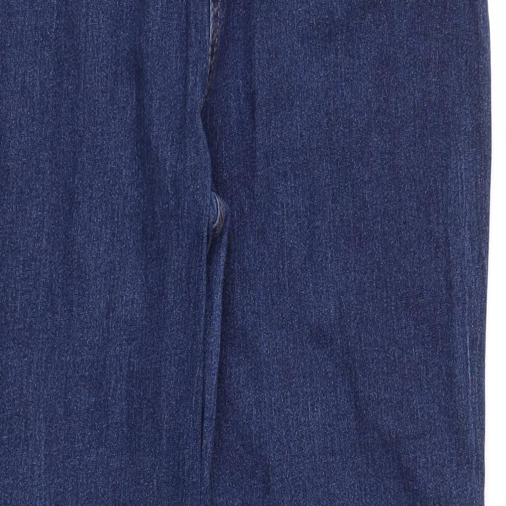 Womens UK Size 12 Papaya Regular Fit Straight Blue Jeans