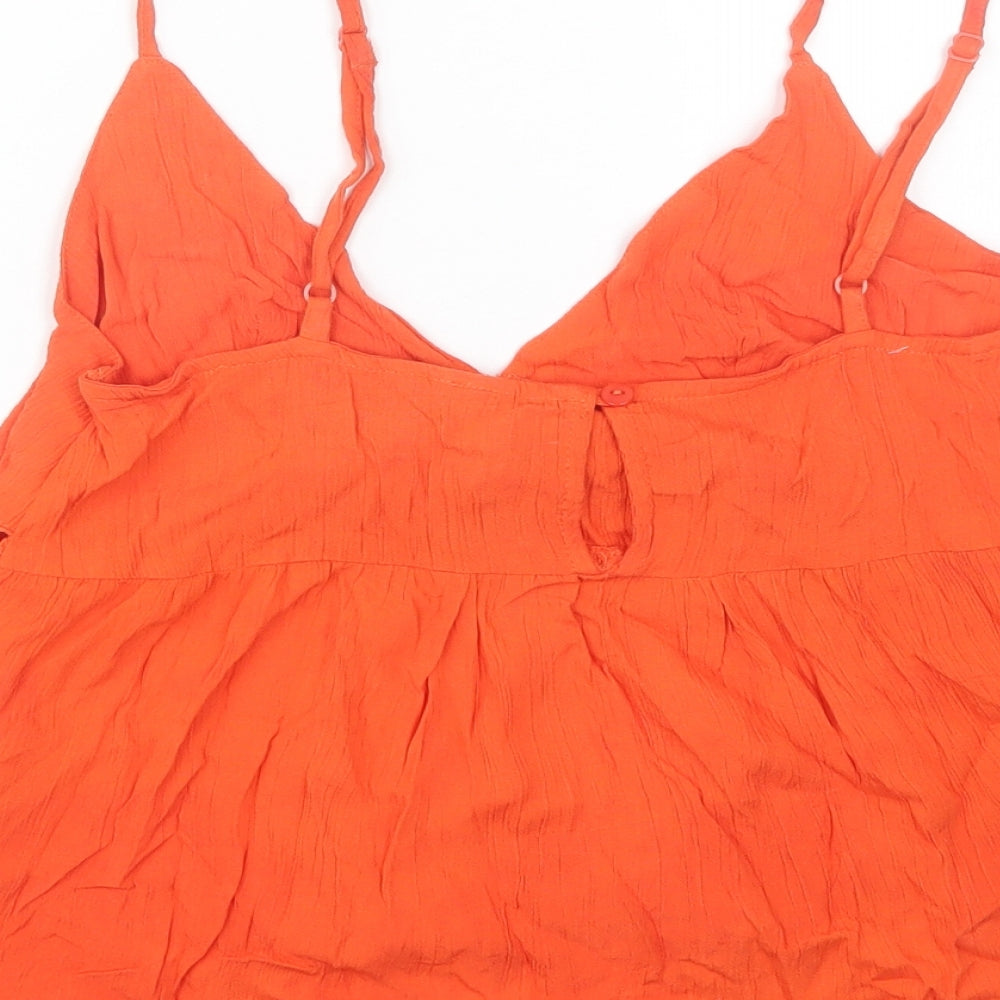 Womens UK Size 8 ASOS Orange Basic Tank