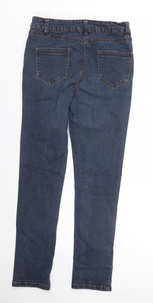 M&Co Womens Blue Denim Skinny Jeans Size 10 L28 in