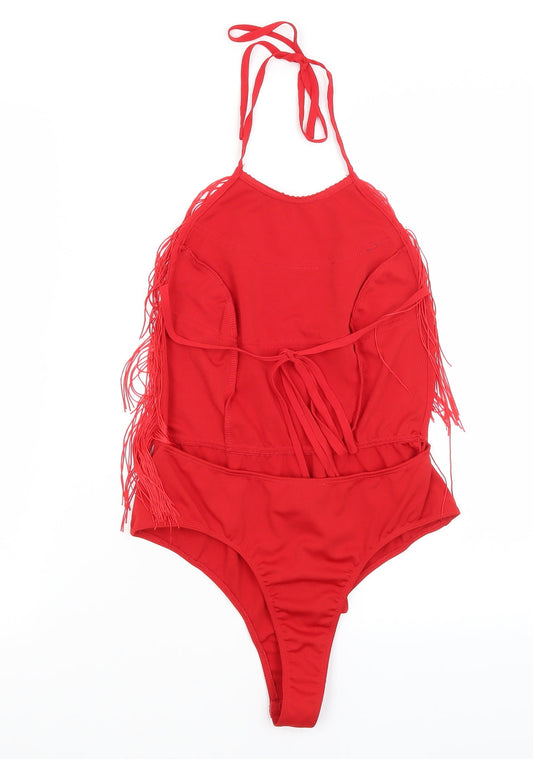 Pretty Little Thing Womens Red   Bodysuit One-Piece Size 6