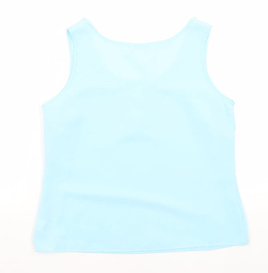 Womens UK Size 12 M&S Blue Basic Tank