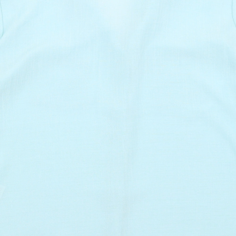 Womens UK Size 12 M&S Blue Basic Button-Up