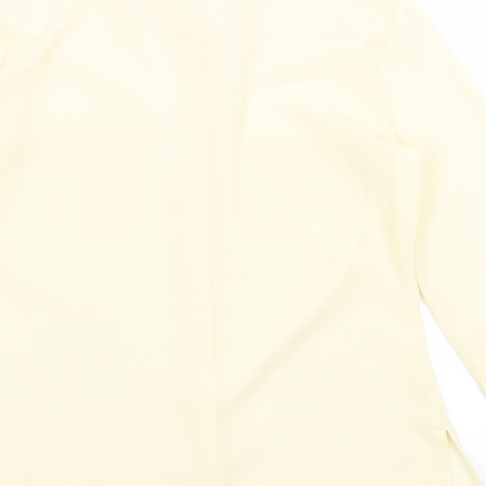 M&S Womens Yellow Basic Button-Up Size 12