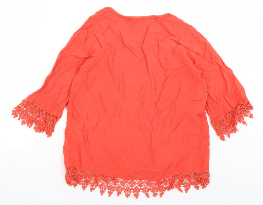 Womens UK Size 10 New Look Red Shrug Jumper
