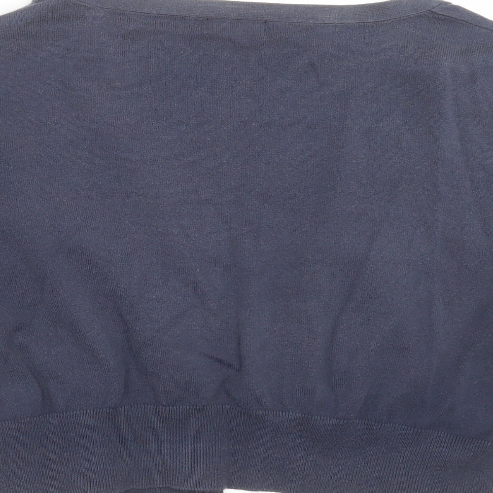 F&F Womens Blue Knit Cardigan Jumper Size 16
