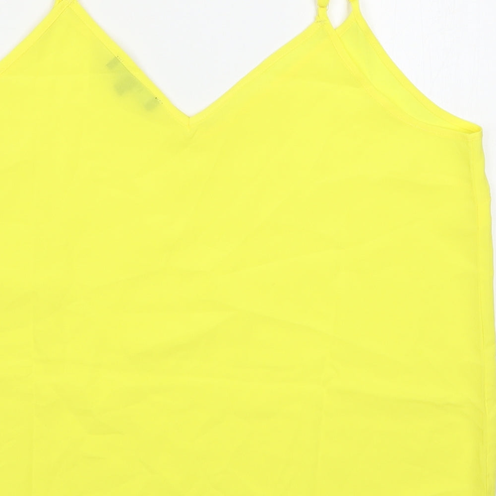 Womens UK Size 18 Studio Yellow Basic Tank