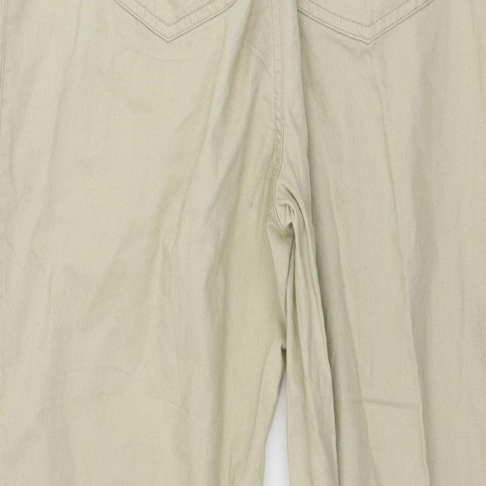 Womens UK Size 12 H&M Regular Fit Beige Trousers