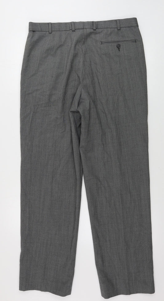 Womens UK Size 36 in Marks and Spencer Regular Fit Grey Trousers