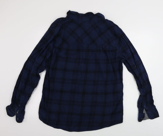 Livergy Mens Blue Check Button-Up Size XL