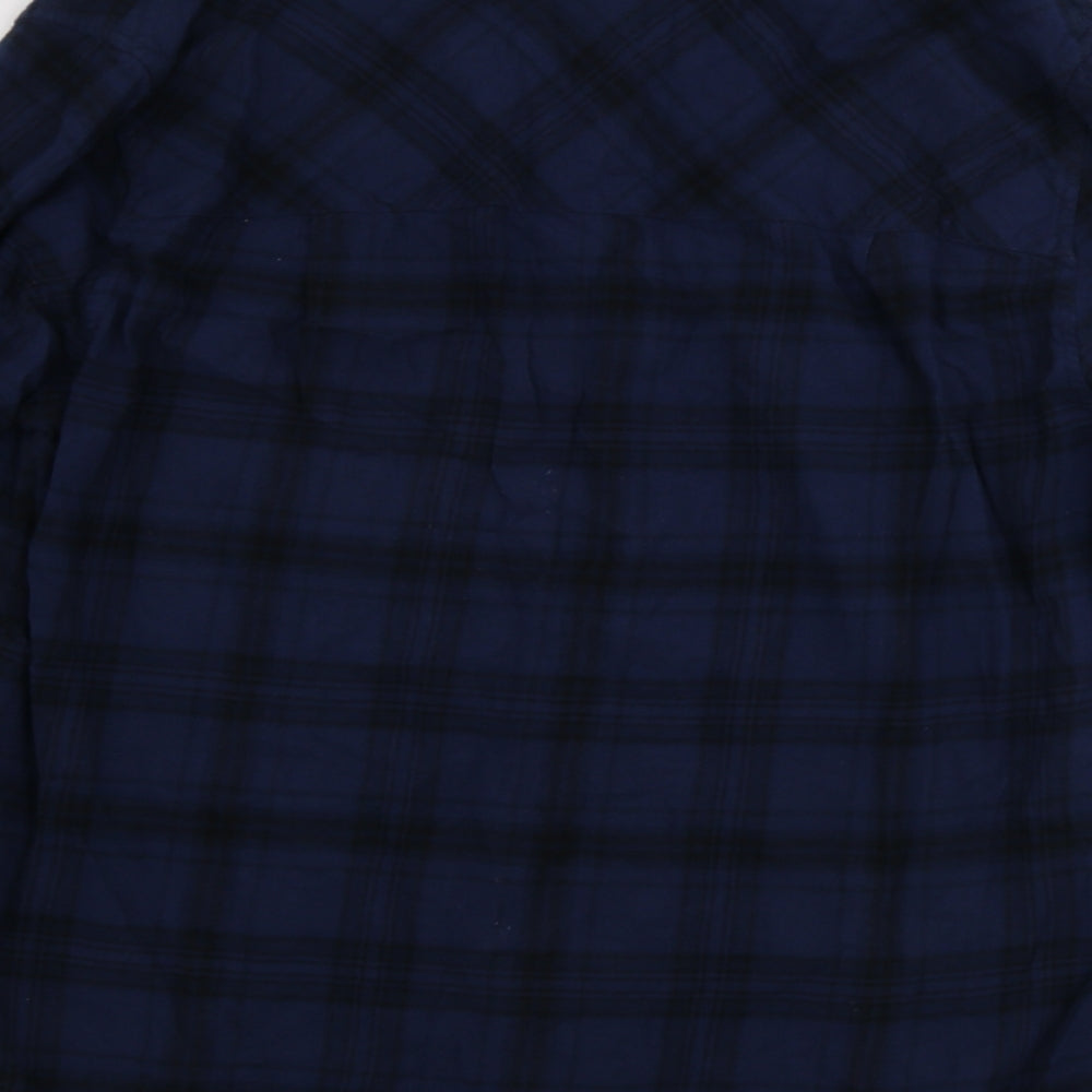 Livergy Mens Blue Check Button-Up Size XL