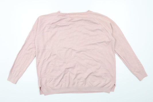 Womens UK Size S Bluoltre Pink Pullover Jumper