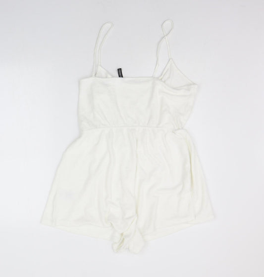 Divided Womens White   Jumpsuit One-Piece Size L