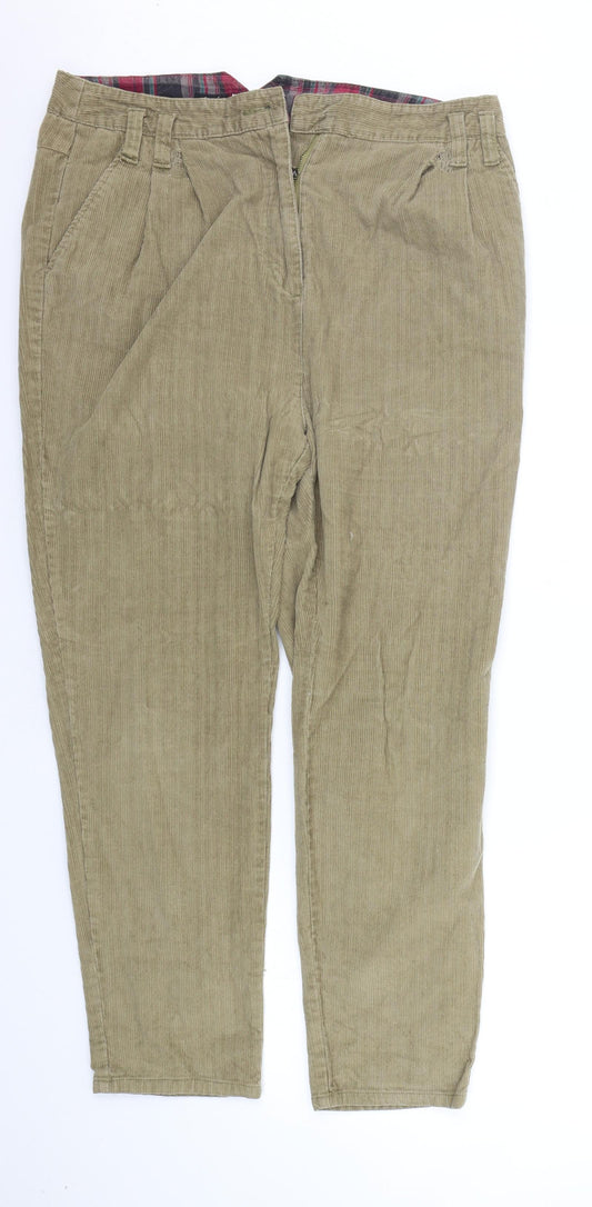 Womens UK Size 16 River Island Regular Fit Beige Trousers