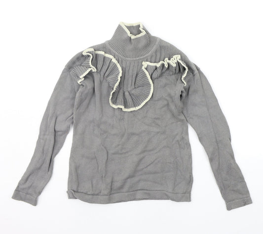 Additional front view of Blue Inc women’s grey jumper, size UK 6