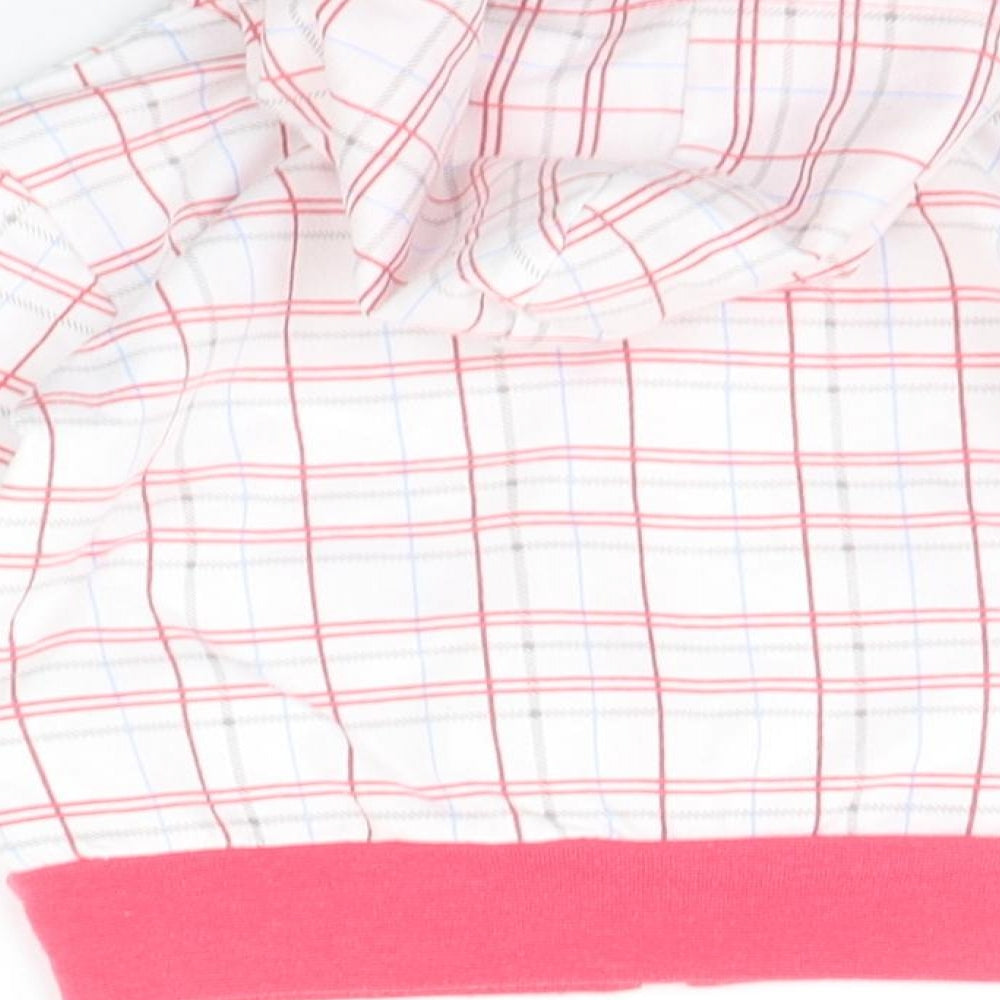 Brand and care label for NAPOLEONE girls’ white check jacket, size 2-3, years