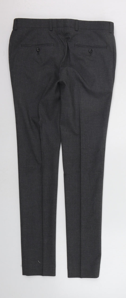 Womens UK Size 28 in ASOS Regular Fit Grey Trousers