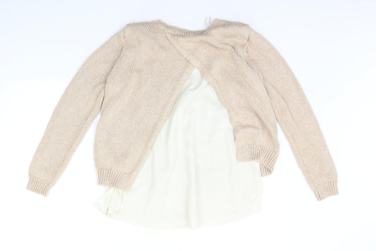 F&F Womens Gold Pullover Jumper Size 8