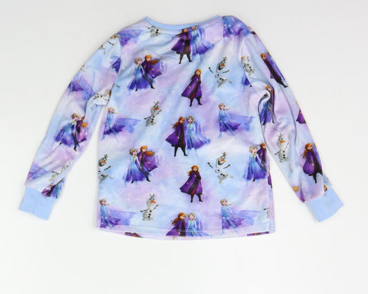 George Girls Blue Geometric Top Pyjama Top Size 4-5 Years - Frozen 2