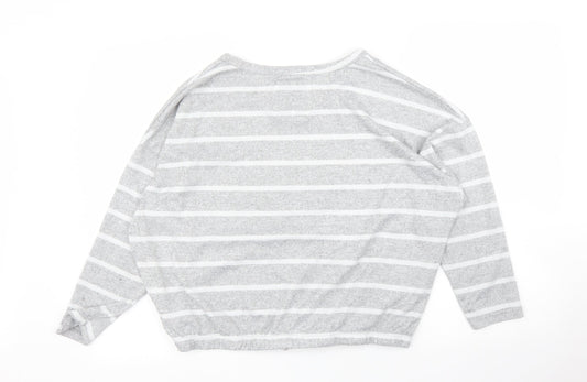 Womens UK Size 16 Time To Dream Grey Pullover Jumper