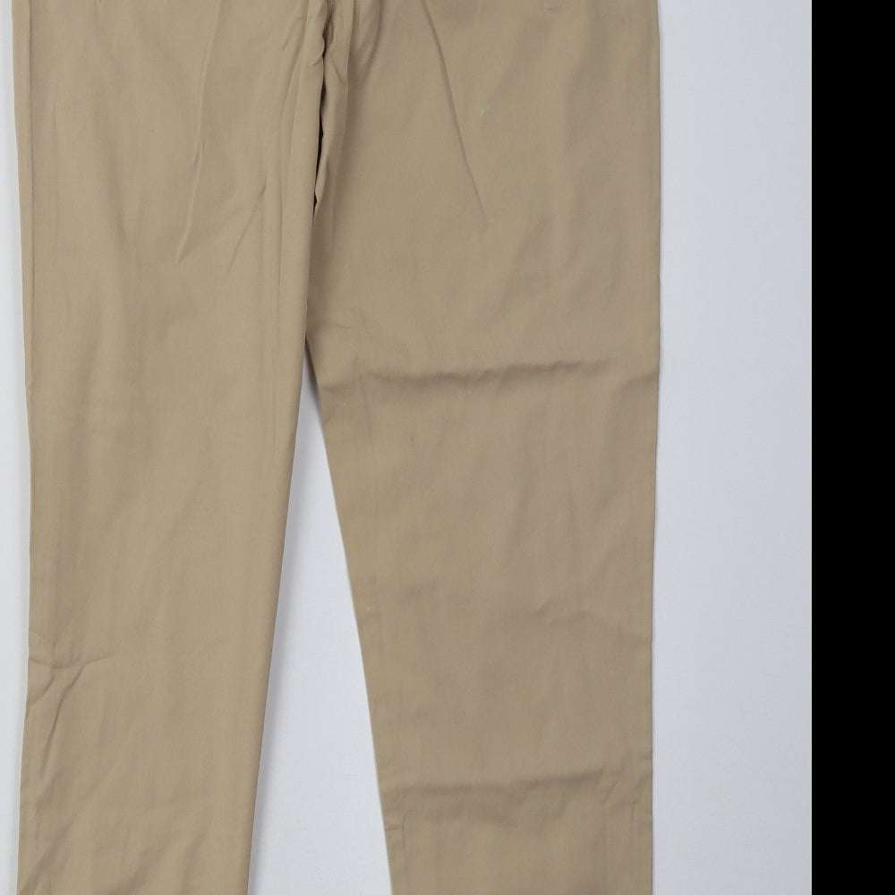 Brand and care label for George women’s beige trousers, size UK 10, 29-inch leg