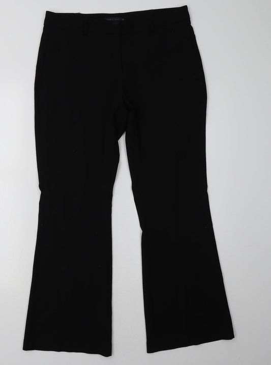 Womens UK Size 12 Marks and Spencer Regular Fit Black Trousers