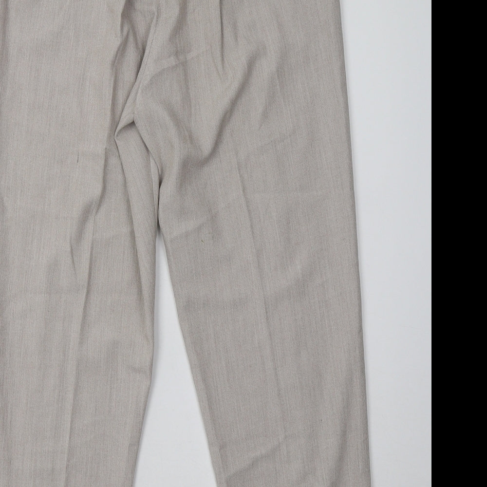 Womens UK Size 14 Joie De Vivre Regular Fit Beige Trousers