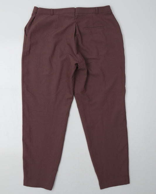 Womens UK Size 14 ASOS Regular Fit Purple Trousers