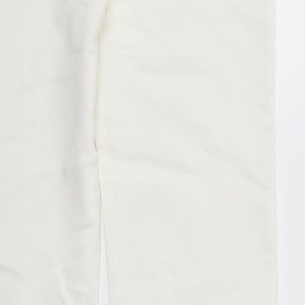 T.M. Collection Womens White Dress Pants Trousers Size L L30 in