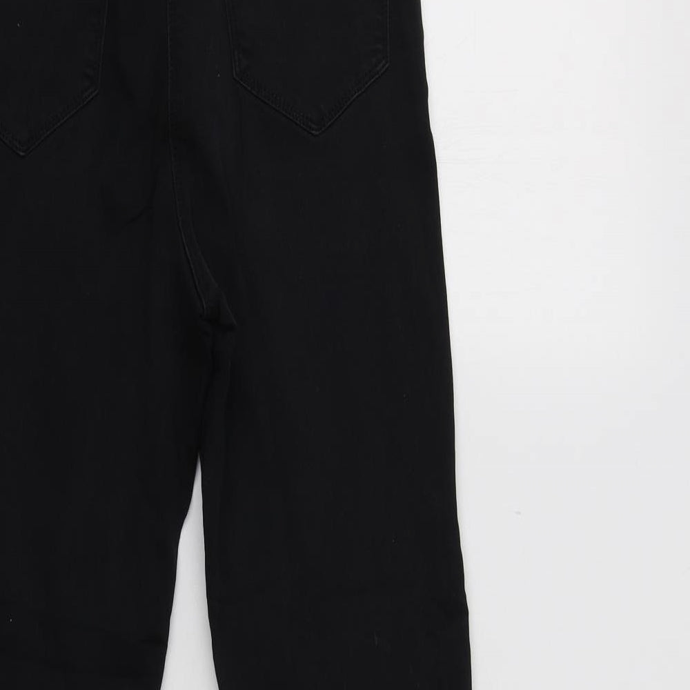 Brand and care label for George women’s black skinny jeans, size UK 10, 28-inch leg