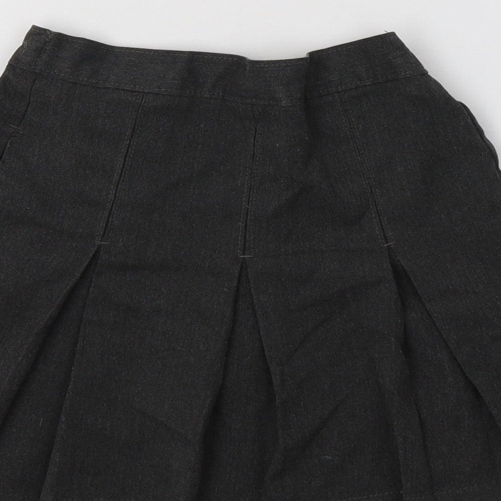 M&S Girls Grey Pleated Skirt Size 3-4 Years - School Wear