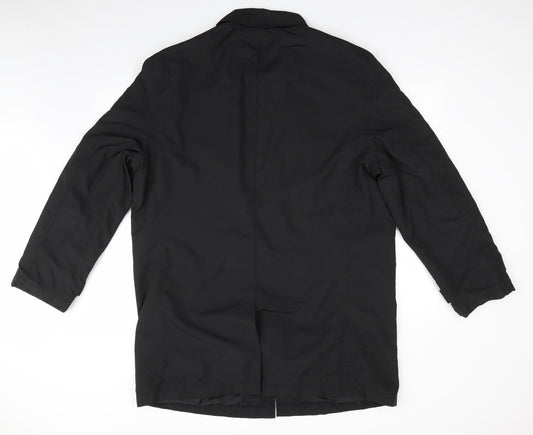 Mens UK Size Marks and Spencer Black Overcoat