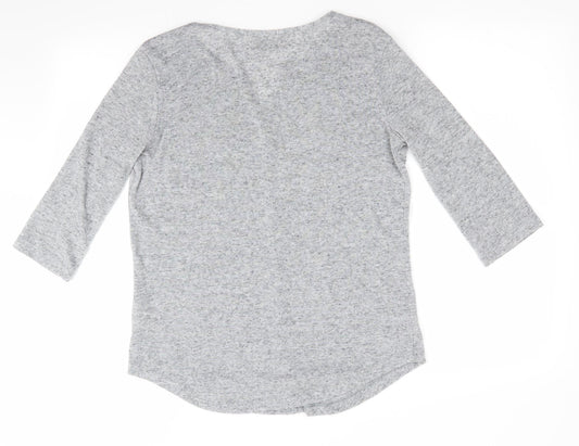 Womens UK Size 12 Papaya Grey Tunic Jumper