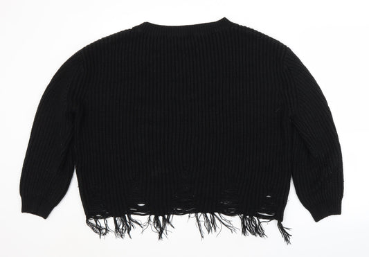 Womens UK Size 10 Atmosphere Black Pullover Jumper