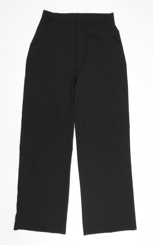 Womens UK Size 12 PRETTYLITTLETHING Regular Fit Black Trousers
