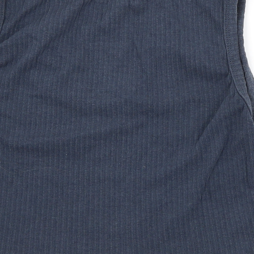 Womens UK Size 12 Missguided Blue Cropped Tank