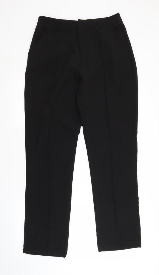 Womens UK Size 12 PRETTYLITTLETHING Regular Fit Black Trousers