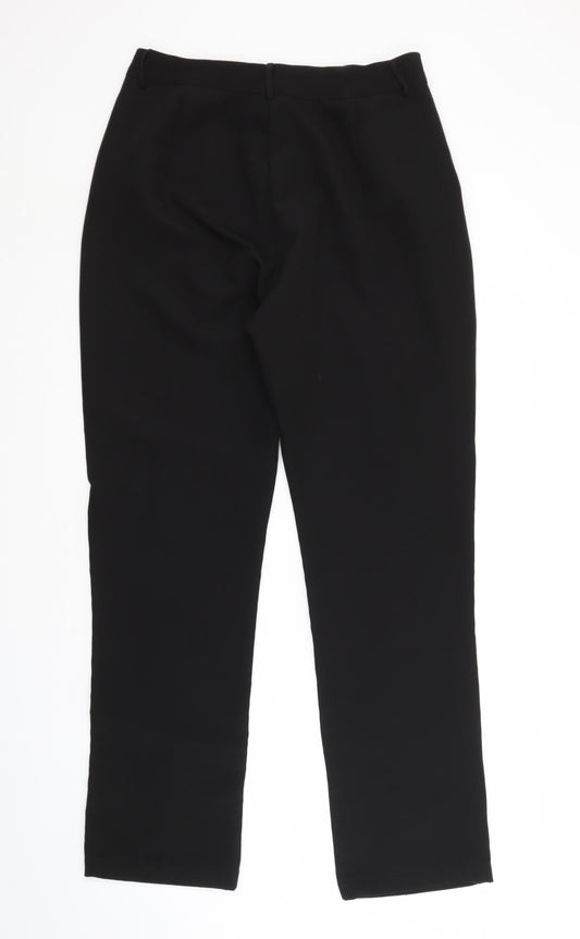 Womens UK Size 12 PRETTYLITTLETHING Regular Fit Black Trousers